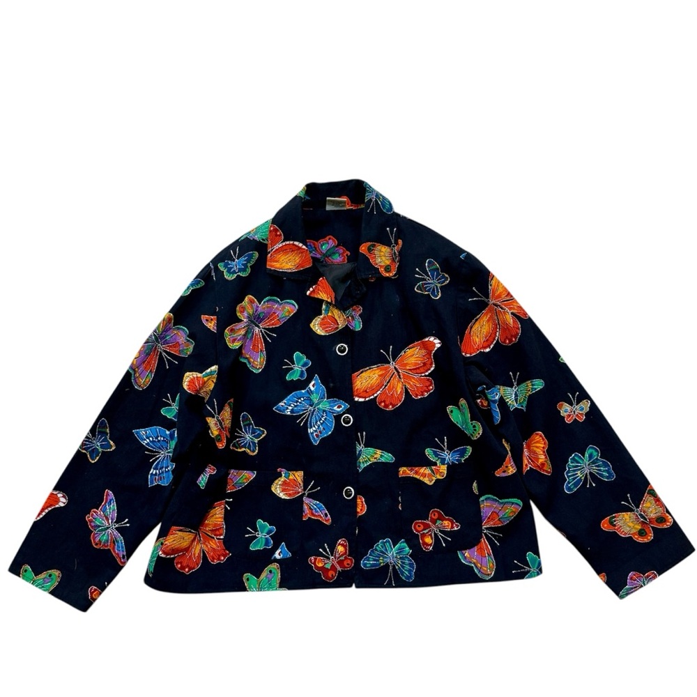 Parsley & Sage Butterfly Effect Button Jacket Blazer